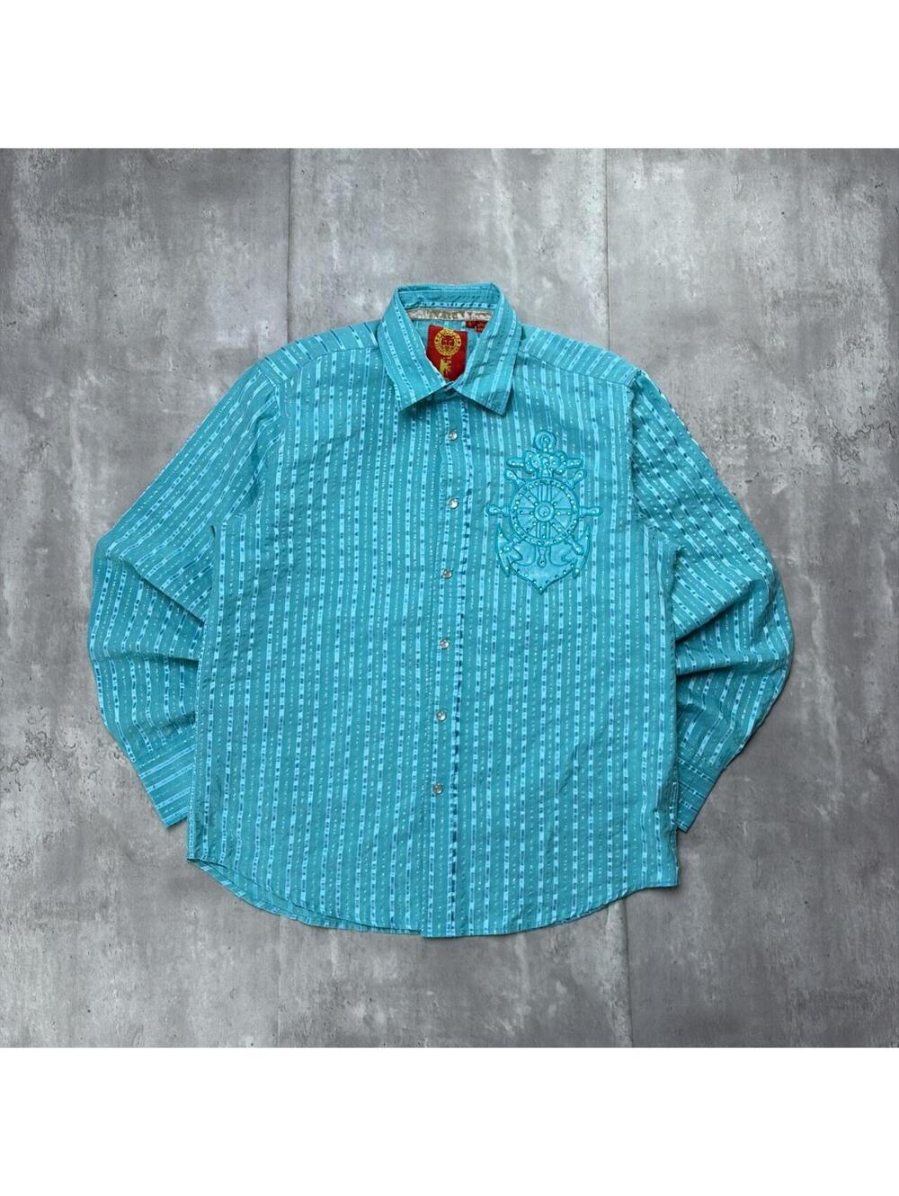 Y2K Platini Jeans Cougar Grunge Long Sleeve Button Up Shirt